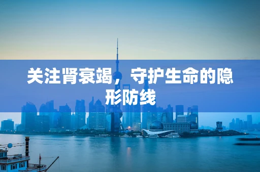 关注肾衰竭，守护生命的隐形防线