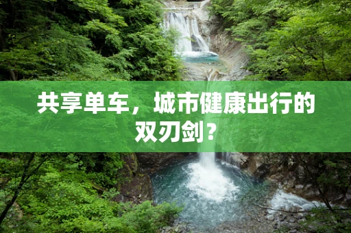 共享单车，城市健康出行的双刃剑？