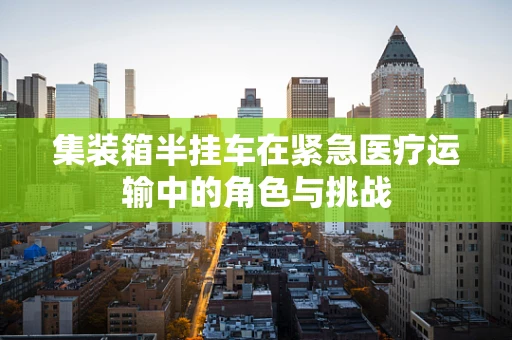 集装箱半挂车在紧急医疗运输中的角色与挑战