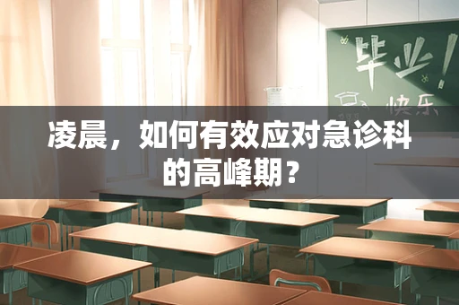 凌晨，如何有效应对急诊科的高峰期？