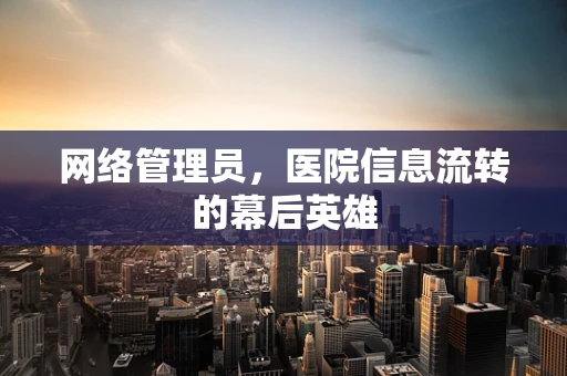 网络管理员，医院信息流转的幕后英雄