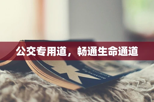 公交专用道，畅通生命通道