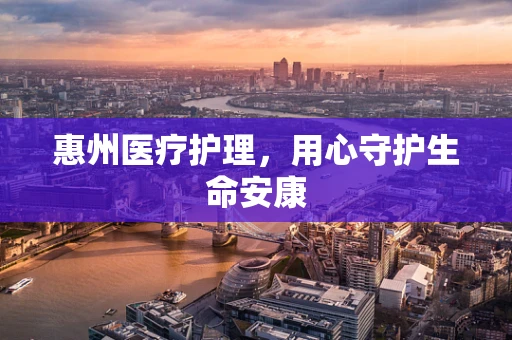 惠州医疗护理，用心守护生命安康
