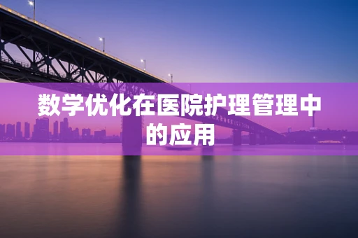 数学优化在医院护理管理中的应用